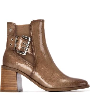 STIVALETTI XTI 144315 BEIGE CON FIBBIA E TACCO BEIGE