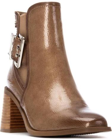 STIVALETTI XTI 144315 BEIGE CON FIBBIA E TACCO BEIGE