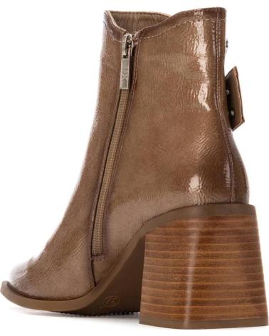 STIVALETTI XTI 144315 BEIGE CON FIBBIA E TACCO BEIGE