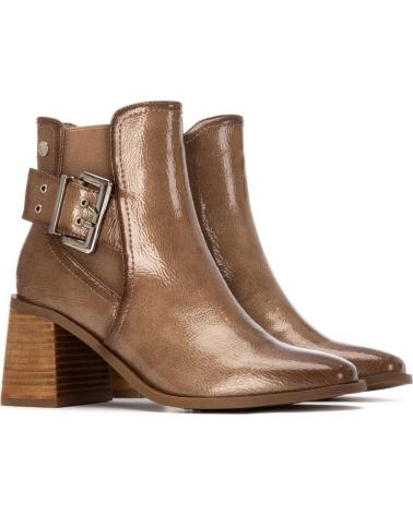 STIVALETTI XTI 144315 BEIGE CON FIBBIA E TACCO BEIGE