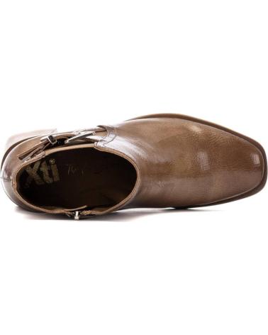 STIVALETTI XTI 144315 BEIGE CON FIBBIA E TACCO BEIGE