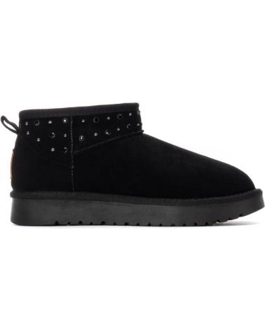STIVALETTO XTI 144603 NERO STILE UGG CON BORCHIE E PLATEAU NEGRO