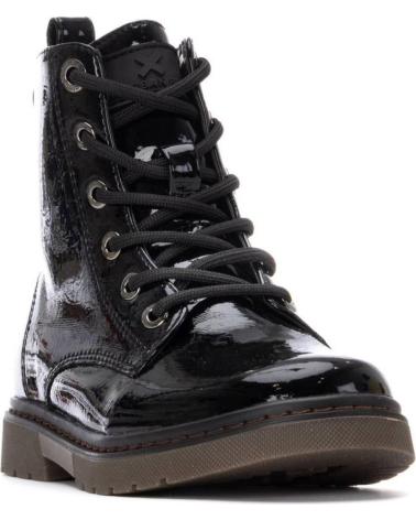 STIVALI MILITARI XTI 151327 NERI LUCIDI CON LACCI E CERNIERA LATERALE NEGRO