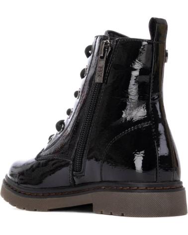 STIVALI MILITARI XTI 151327 NERI LUCIDI CON LACCI E CERNIERA LATERALE NEGRO