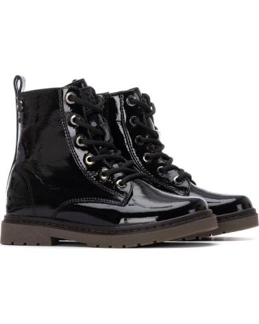 STIVALI MILITARI XTI 151327 NERI LUCIDI CON LACCI E CERNIERA LATERALE NEGRO