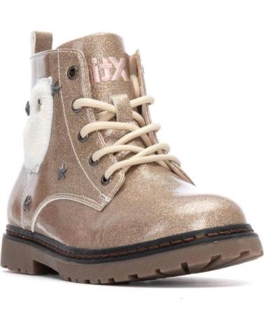 XTI GLITTER ANKLE BOOTS 151384 NUDE WITH LLAMA DECORATION NUDE