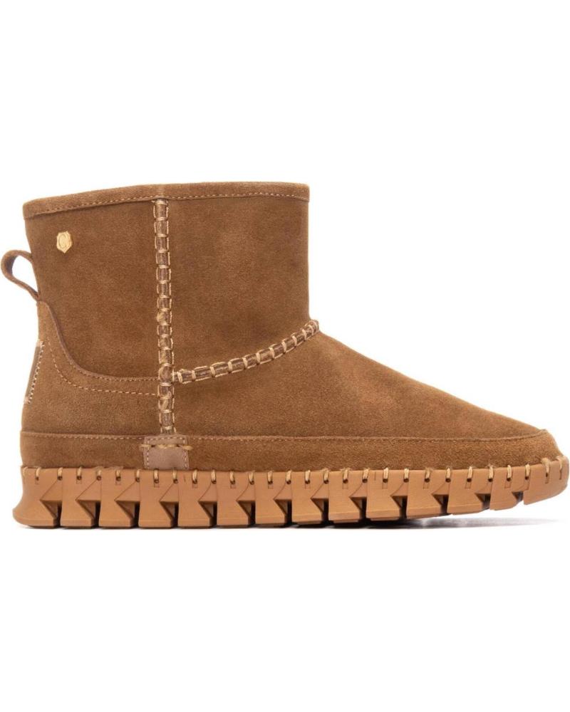 BOTTE CARMELA 162529 CAMEL EN DAIM AVEC SEMELLE CRANTÉE CAMEL