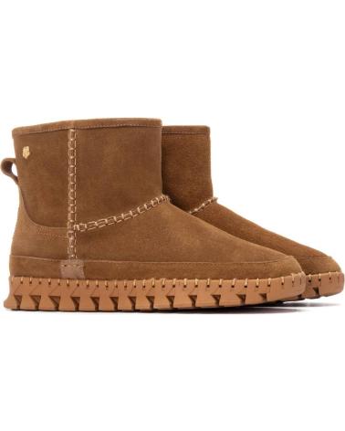 BOTTE CARMELA 162529 CAMEL EN DAIM AVEC SEMELLE CRANTÉE CAMEL