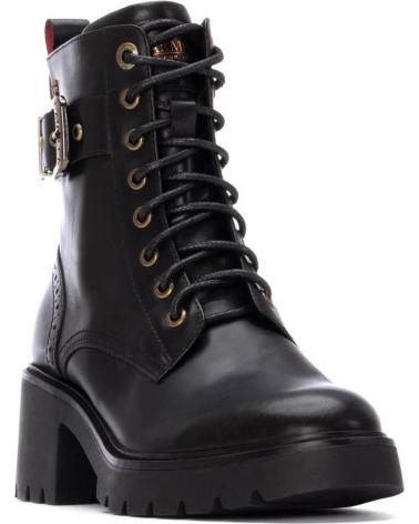 STIVALETTO CARMELA 162568 NERO CON LACCI E FIBBIA NEGRO