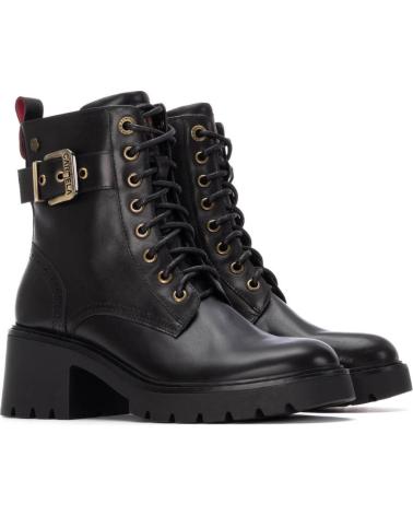 STIVALETTO CARMELA 162568 NERO CON LACCI E FIBBIA NEGRO