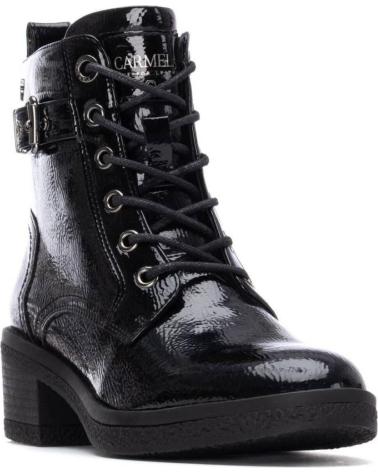 BOTA CARMELA 162577 PRETA COM ATACADORES E FIVELA NEGRO