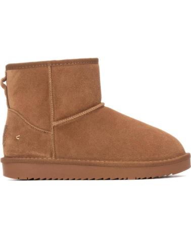 BOTA CURTA CARMELA 162634 CAMEL DE CAMURÇA CAMEL