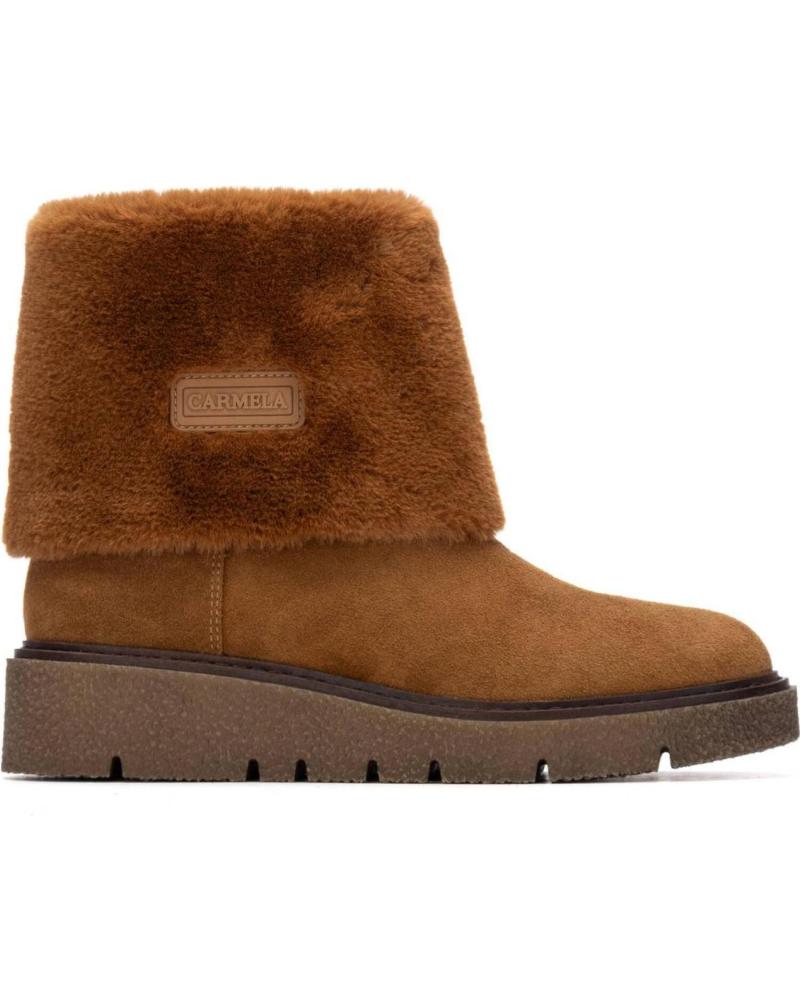 STIVALETTO CARMELA 162671 IN CAMOSCIO MARRONE CON INTERNO IN PELLICCIA CAMEL CAMEL