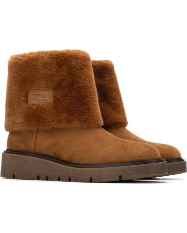 STIVALETTO CARMELA 162671 IN CAMOSCIO MARRONE CON INTERNO IN PELLICCIA CAMEL CAMEL