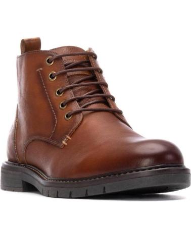 STIVALETTO CARMELA 162675 IN PELLE CAMMELLO CON LACCI E CERNIERA CAMEL