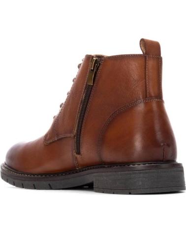 STIVALETTO CARMELA 162675 IN PELLE CAMMELLO CON LACCI E CERNIERA CAMEL