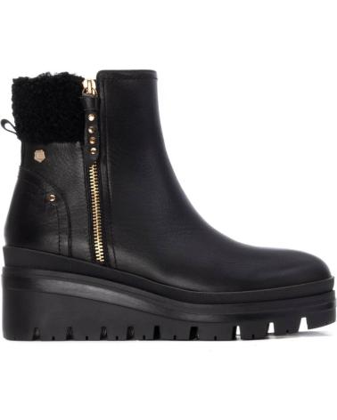 STIVALETTI CARMELA 162712 NERO CON CERNIERA E PLATEAU NEGRO