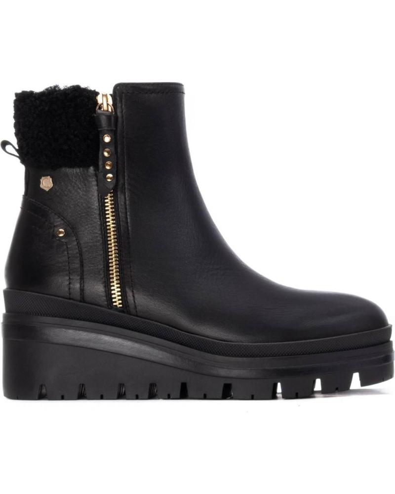 STIVALETTI CARMELA 162712 NERO CON CERNIERA E PLATEAU NEGRO