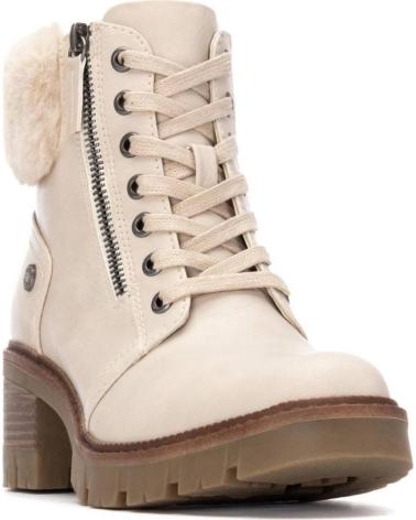 REFRESH STIEFELETTE 172911 BEIGE MIT ABSATZ UND FELLFUTTER BEIGE