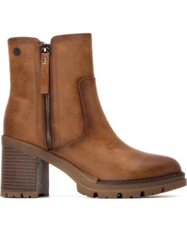 BOTINES REFRESH 172970 CAMEL CON TACÓN Y PLATAFORMA TRACK CAMEL