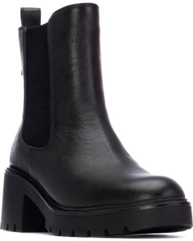 REFRESH CHELSEA-STIEFELETTE 172974 SCHWARZ MIT ABSATZ UND PROFILSOHLE NEGRO