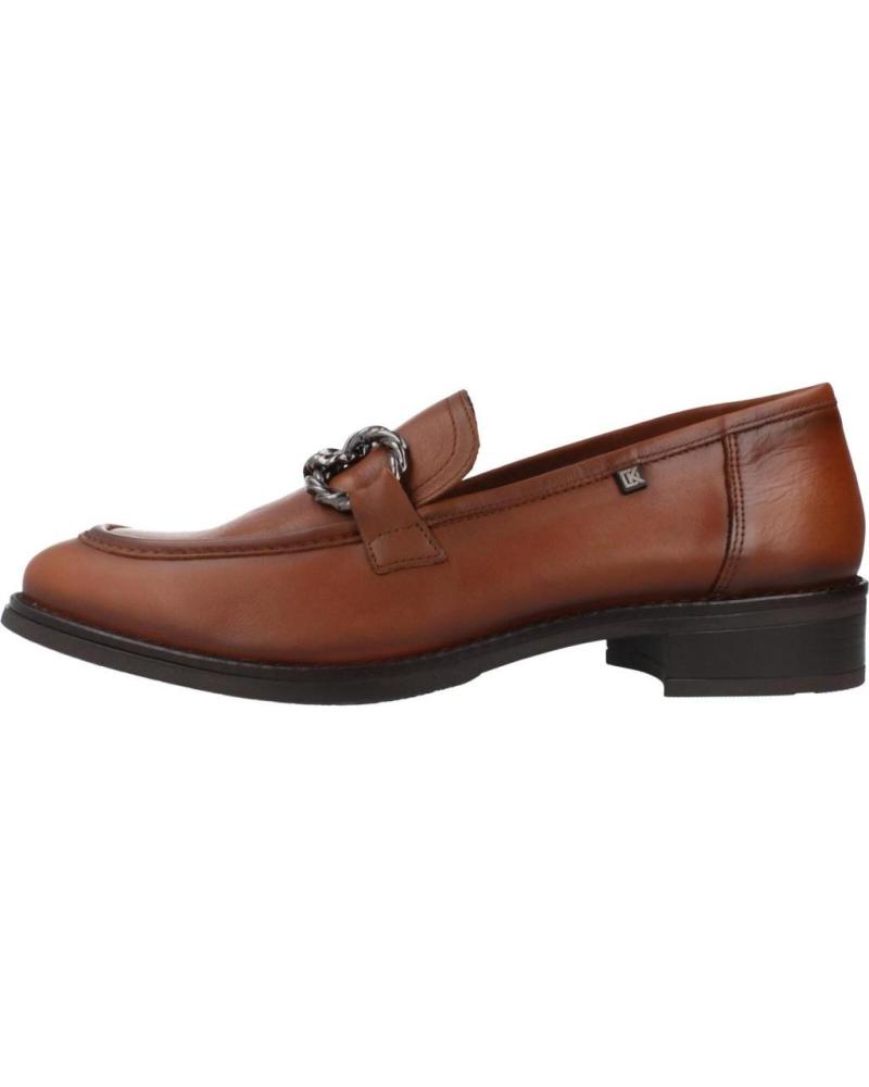 FLUCHOS MOCASINES MUJER DORKING BY MODELO D9117 COLOR MARRON CUERO