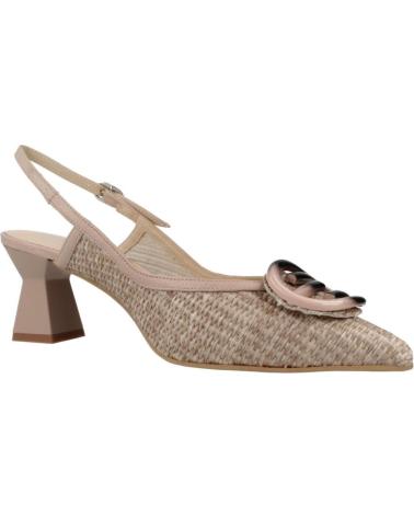 DIBIA ZAPATOS SALÓN DESTALONADOS CON HEBILLA Y TACÓN GEOMÉTRICO NUDE