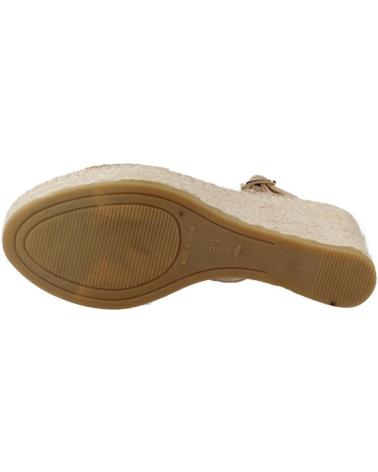 VIDORRETA 37900SRDO - SANDALIAS CUÑA ESPARTO MARRÓN CLARO ARENA ARENA