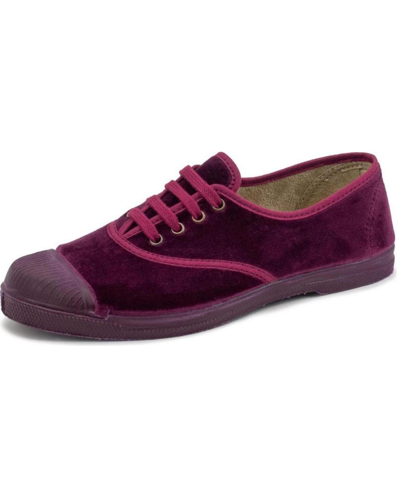NATURAL WORLD 130 M 55 SAMT-SNEAKER FÜR DAMEN, VERSTÄRKTE KAPPE BORDEAUX BURDEOS