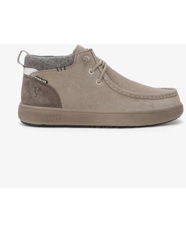 WALK IN PITAS BAIKAL: WASSERABWEISENDER SPALTLEDER-STIEFEL, BEIGE BEIGE