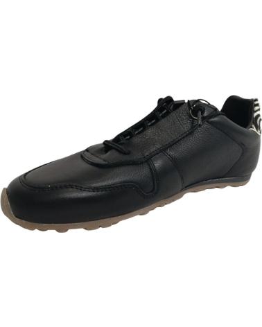 SAPATILHAS CASUAIS DE COURO PRETO CETTI 1379 NEGRO