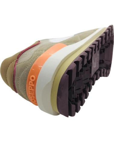GIOSEPPO FOLEY 76378: SAPATILHA DESPORTIVA CASUAL BEGE COM DETALHES LARANJA BEIGE