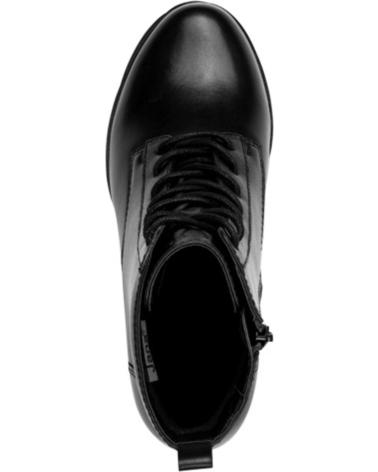 STIVALI JANA 25701 IN PELLE NERA CON LACCI NEGRO