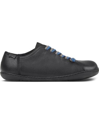 CAMPER PEU TWINS 17665 SCHWARZ - LEDERSNEAKER MIT ASYMMETRISCHEN SCHNÜRSENKELN NEGRO304