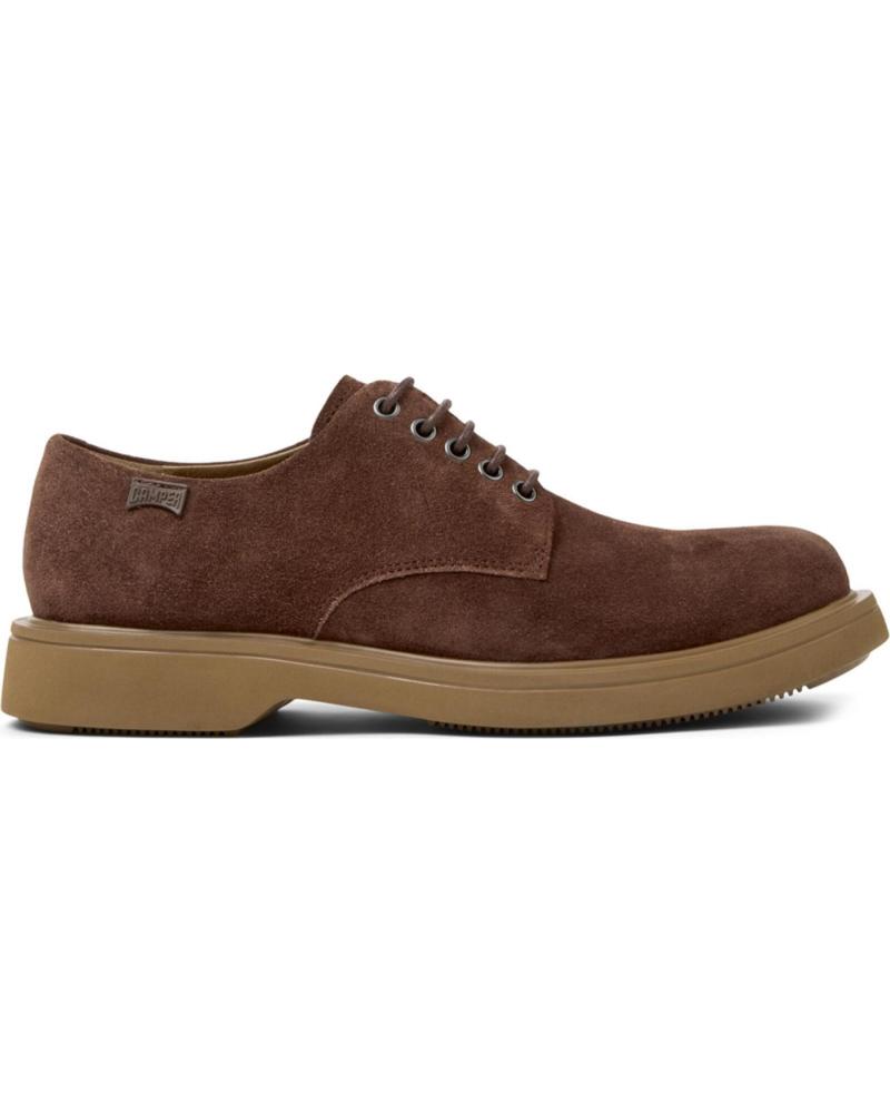 CAMPER NORMAN K100998 - CHAUSSURES À LACETS EN DAIM MARRON MARRON005