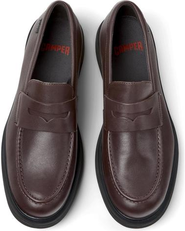 CAMPER NORMAN LEDER MOKASSINS K101001 - DUNKELBRAUN MARRON005
