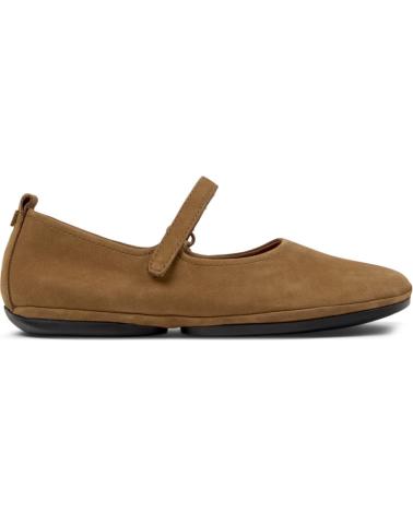 CAMPER RIGHT NINA LEATHER BALLERINAS BROWN - K201365 MARRON030