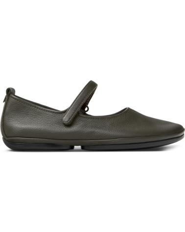 CAMPER RIGHT NINA LEATHER BALLERINAS GREEN - K201365 VERDE031