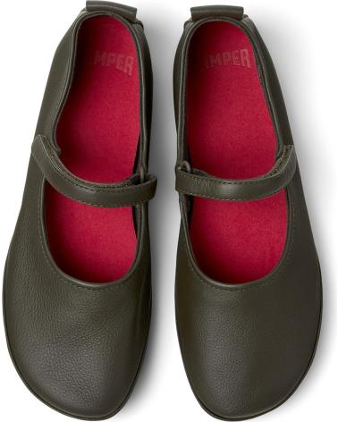 CAMPER RIGHT NINA LEATHER BALLERINAS GREEN - K201365 VERDE031