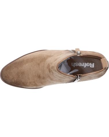 Inicio-REFRESH-BOTÍN REFRESH 173180 BEIGE CON TACÓN Y CREMALLERA-BEIGE