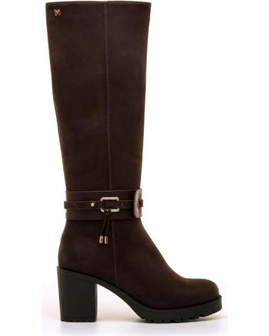 BOTA ALTA MARIA MARE 63618 MARRÓN CON HEBILLA Y TACÓN MARRóN