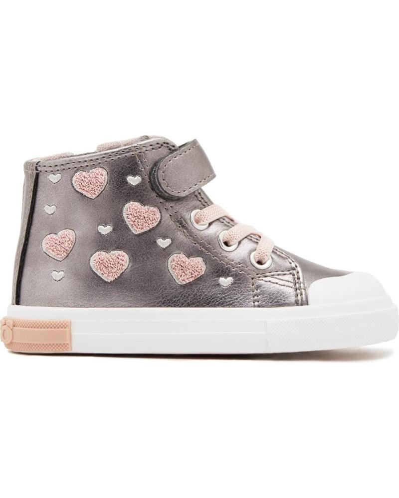 CONGUITOS 127022SILVER BOTA LONA CORAZONES PLATA PLATA