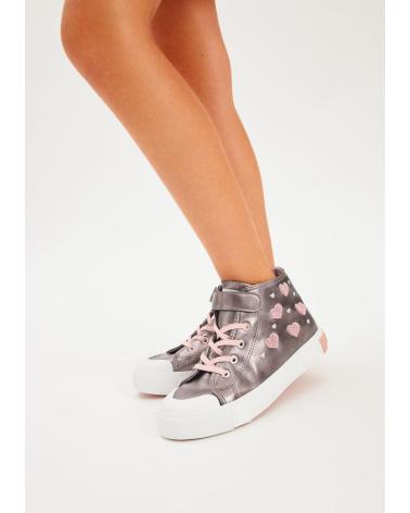 CONGUITOS 127022SILVER BOTA LONA CORAZONES PLATA PLATA