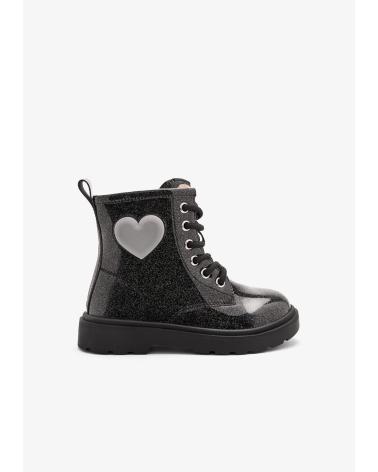 BOTAS MILITARES CON LUCES Y CORAZÓN CONGUITOS 313002 NEGRO NEGRO