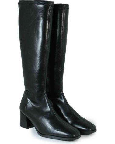 MISS ELASTIC BOTAS ALTAS DE TACÓN ELÁSTICAS 78331 NEGRAS NEGRO