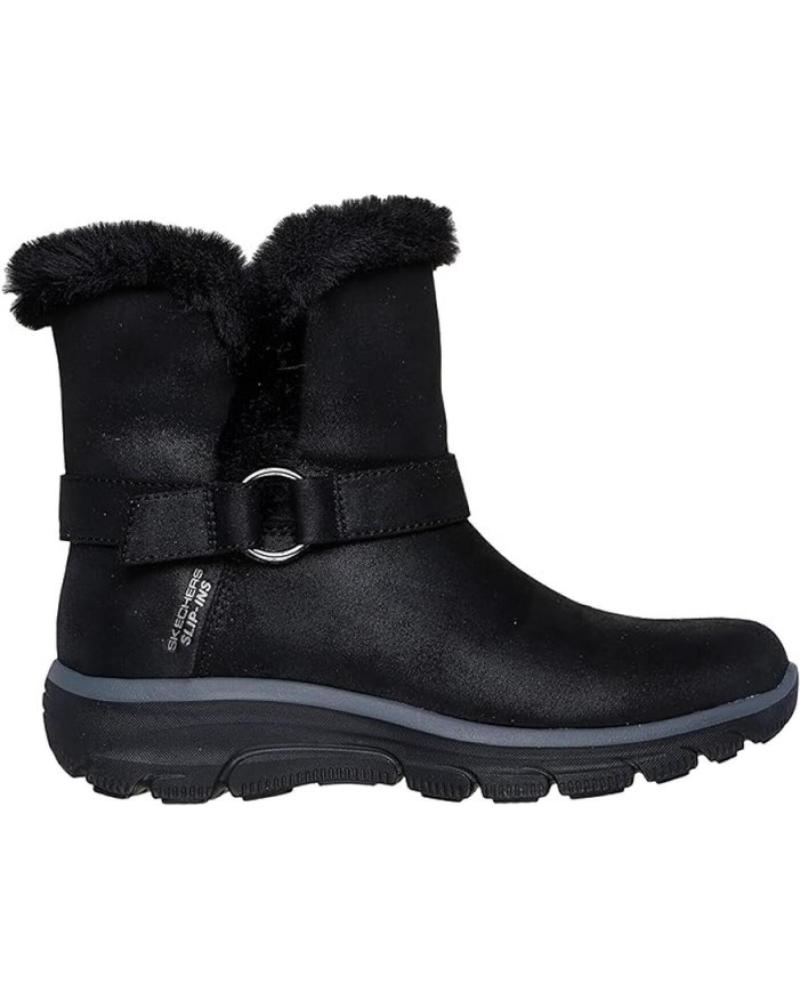 SKECHERS STIVALI SLIP-INS RELAXED FIT NERI NEGRO