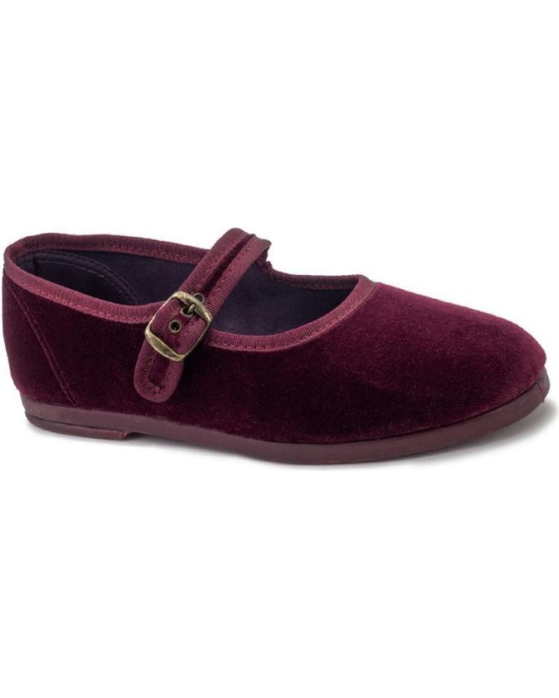 NATURAL WORLD 8997 M LOIRE- MERCEDITAS DE TERCIOPELO DE ALGODON ORGANICO BURDEOS