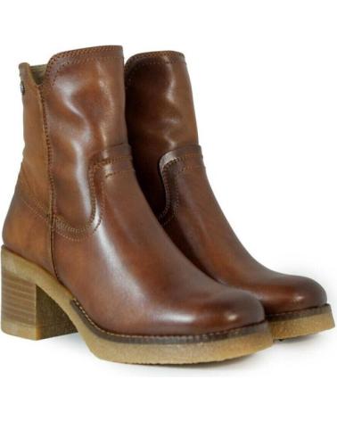 STIVALETTI CON TACCO PORRONET 4762 IN CUOIO MARRONE MARRóN