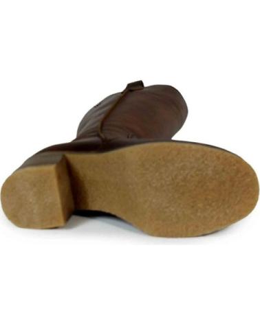 BOTAS ALTAS DE TACÓN PORRONET 4766 EN CUERO MARRÓN MARRóN