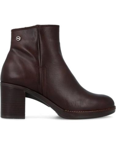 STIVALETTI CON TACCO PORRONET 4780 IN CUOIO MOKA MARRóN